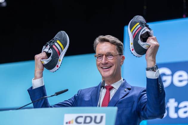 News Bilder des Tages 46. Landesparteitag der CDU Nordrhein-Westfalen am 28.09.2024 in der Halle Münsterland in Münster Hendrik Wüst ( Landesvorsitzender und Ministerpräsident NRW )