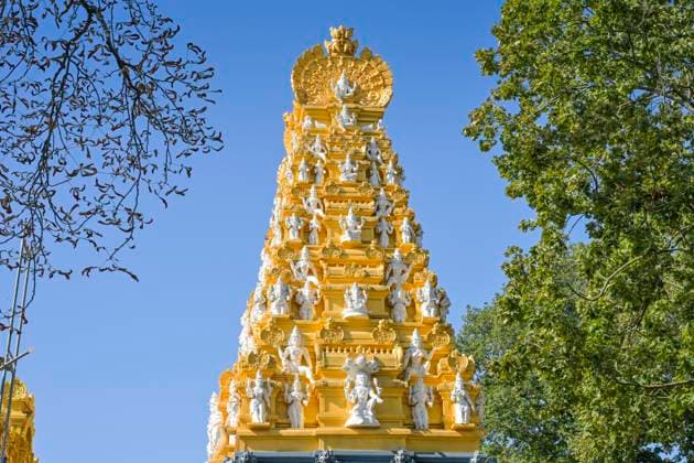 Sri Ganesha Hindu Tempel, Hasenheide, Neukölln, Berlin, Deutschland
