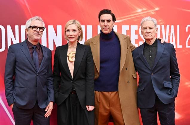 Alfonso Cuaron, Sacha Baron Cohen, Cate Blanchett and Kevin Kline attends ˜Disclaimer? - Special Event during the BFI London Film Festival, at the Southbank Centre, Royal Festival Hall in London, England. UK. Thursday 10th October 2024 - Copyright: xJamesxWarrenx FP_LFF_Disclaimer_002