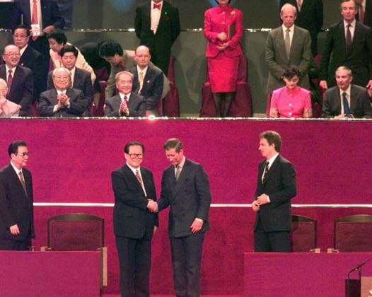 Chinese President Jiang Zemin has taken over the leadership of Hong Kong Britains Prince Charles and Prime Minister Tony Blair handed over after 156 years of British rule HONG KONG Hong Kong x61x  Copyright: xTommyxSvenssonx