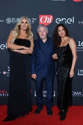 Rome: Monumental Complex of Santo Spirito in Sassia. Charity Event for the 160th anniversary of the Red Cross. Rome: Monumental Complex Santo Spirito in Sassia. Charity Event for the 160th anniversary of the Red Cross. In the photo: Tiziana Rocca, Antonio Catania and Rosaria Russo Rome Italy  Copyright: xIPA ABACAx