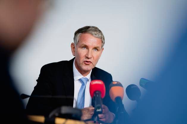 LANDESPRESSEKONFERENZ THÜRINGEN 04 12 2024 - Erfurt: Der Vorsitzende der AfD-Fraktion im Thüringer Landtag, Björn Höcke (AfD), in der Landespressekonferenz im Thüringer Landtag am 4. Dezember 2024. _________________