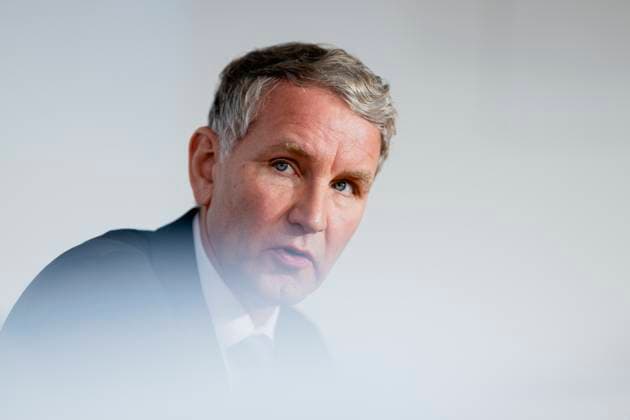 LANDESPRESSEKONFERENZ THÜRINGEN 04 12 2024 - Erfurt: Der Vorsitzende der AfD-Fraktion im Thüringer Landtag, Björn Höcke (AfD), in der Landespressekonferenz im Thüringer Landtag am 4. Dezember 2024. _________________