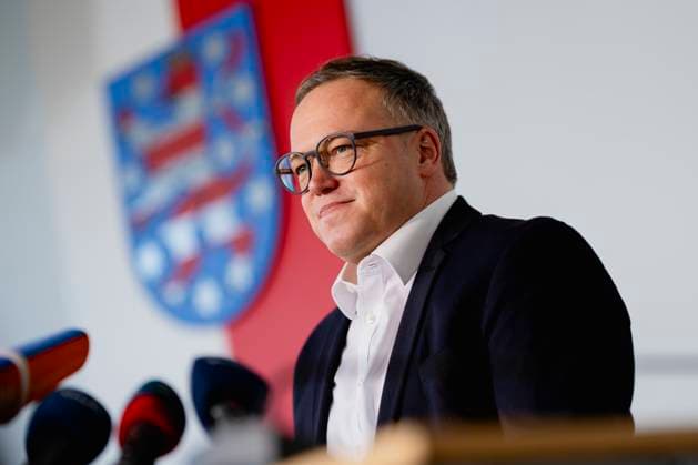 Bilder des Jahres 2024, News 12 Dezember News Themen der Woche KW49 News Bilder des Tages LANDESPRESSEKONFERENZ THÜRINGEN 04 12 2024 - Erfurt: Der Vorsitzende der Thüringer CDU-Landtagsfraktion, Mario Voigt (CDU), in der Landespressekonferenz im Thüringer Landtag am 4. Dezember 2024. _________________