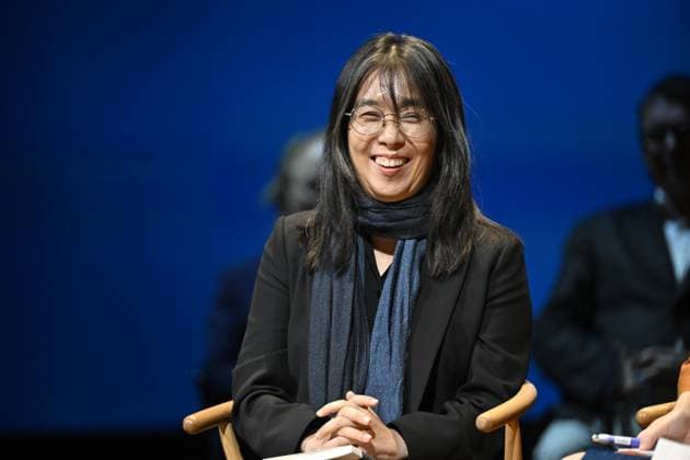 STOCKHOLM, SWEDEN 20241212 This years Nobel Prize winner in literature, the South Korean author Han Kan, reads on the main stage of the Royal Dramatic Theater STOCKHOLM SWEDEN x10060x  Copyright: xHenrikxMontgomery TTx NOBEL 2024 HAN KANG NOBELLÄSNING gtQx8OYbwJk