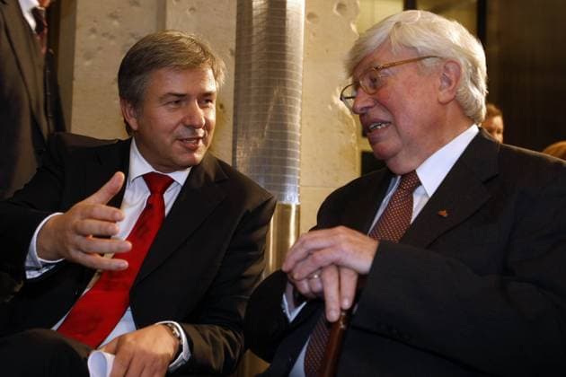 Empfang fuer Prof. Dr. Gerhard Ertl, Nobelpreistraeger 2007 fuer Chemie, in der Berlin-Brandenburgischen Akademie der Wissenschaften, mit Klaus Wowereit, Regierender Buergermeister, Germany