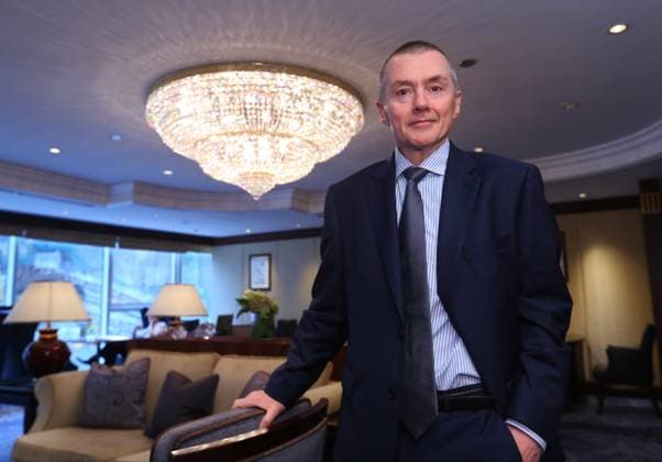 International Airlines Group Chief Executive Willie Walsh meet the media at Island Shangri-La in Admiralty. 07APR16 SCMP Edmond So HONG KONG CHINA EDITORIAL USE ONLY  Copyright: xx MER1604071900102420 EdmondxSox scmpphotos878880