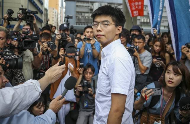 Hong Kong s pro-democracy activist Joshua Wong Chi-fung is released from imprisonment at the Lai Chi Kok Reception Centre. Joshua Wong has finished a two-month term for contempt of court. 17JUN19 SCMP Winson Wong HONG KONG CHINA EDITORIAL USE ONLY  Copyright: xx 61834385 WinsonxWongx scmpphotos925068
