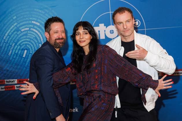 Bilder des Jahres 2025, Entertainment 01 Januar Entertainment Themen der Woche KW04 Entertainment Bilder des Tages ARD Tatort Premiere - Vier Leben Mark Monheim, Pegah Ferydoni und Mark Waschke bei der Premiere zum ARD Tatort - Vier Leben im Delphi-Filmpalast am 20.01.2025 in Berlin. Copyright: xEventpressxKochanx