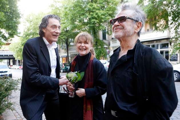 Winfried Glatzeder, Angelica Domroese und Ehemann Hilmar Thate, Hauptdarsteller, bei der Gespraechsreihe der Deutschen Filmakademie MEIN FILM in Berlin, Kino Filmkunst 66, geredet wird uber Die Legende von Paul und Paula Berlin Deutschland, Germany