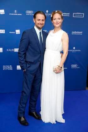 Axel Schreiber gestorben Tessa Mittelstaedt, Axel Schreiber beim Deutscher Schauspielerpreis 2017, Preisverleihung in Berlin, Roter Teppich, Berlin Deutschland, Germany