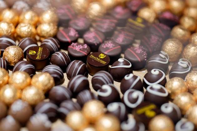Stand eines Süßigkeitenherstellers (DreiMeister) mit Pralinen auf der Internationalen Süßwarenmesse ISM in der KoelnMesse. (Themenbild, Symbolbild) Köln, 31.01.2024 NRW Deutschland Copyright: xChristophxHardtx