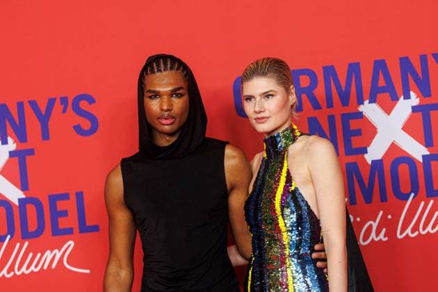 Bilder des Jahres 2025, Entertainment 02 Februar Entertainment Themen der Woche KW06 Entertainment Bilder des Tages Preview - 20. Staffel GNTM Jermaine Kakou Kothe und Lea Oude bei der Preview zur 20. Staffel der Pro7 Model Casting Show GermanyÂ s Next Topmodel by Heidi Klum (GNTM) im Zoo Palast am 05.02.2025 in Berlin. Copyright: xEventpressxKochanx