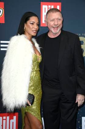 Bilder des Jahres 2025, Entertainment 02 Februar Entertainment Themen der Woche KW07 Boris Becker mit Ehefrau Lilian de Carvalho Monteiro bei der Place To B Party by BILD & Constantin Film im Rahmen der Berlinale 2025 im Restaurant Borchardt. Berlin, 15.02.2025
