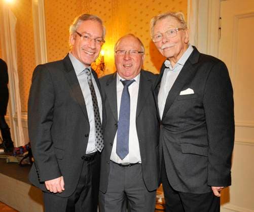 Christian Seeler, Uwe Seeler, Uwe Friedrichsen beim Neujahrsempfang des Hamburger Abendblatt 2014 im Hotel Atlantic Kempinski am Montag 06.Januar 2014 in Hamburg HH Deutschland