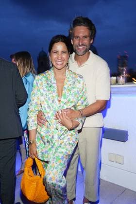 Tom Beck, Chryssanthi Kavazi bei der Bertelsmann Party am 15.06.2023 in der Bertelsmann Repraesentanz Unter den Linden 1 in Berlin. Berlin Deutschland