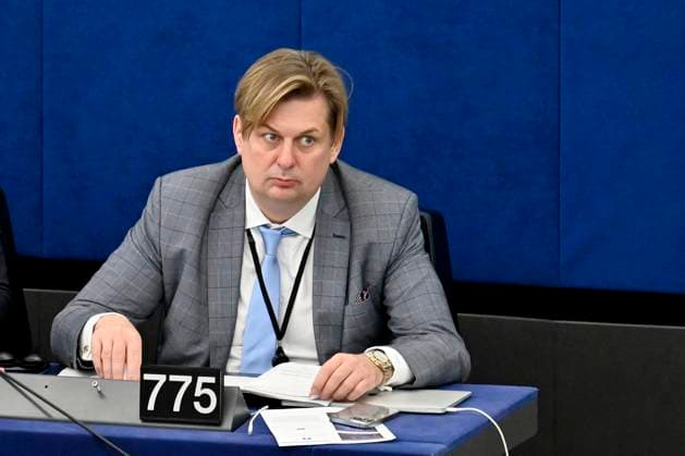 Politiker Maximilian Krah (AfD) im EU-Parlament in Straßburg. Straßburg, 12.03.2025 Grand Est Frankreich Copyright: xDwixAnoraganingrumx