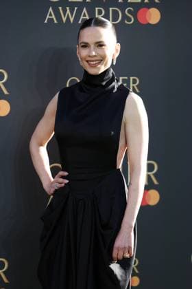 . 06 04 2025. London, United Kingdom. Hayley Atwell arriving at the Olivier Awards in London.  xStephenxLockx xi-Imagesx IIM-25866-0045