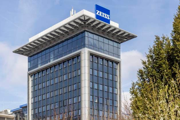 Konzernleitung der Carl Zeiss AG. Unternehmen der feinmechanisch-optischen Industrie. 11.04.2025: Oberkochen, Baden-Württemberg, Deutschland, Europa