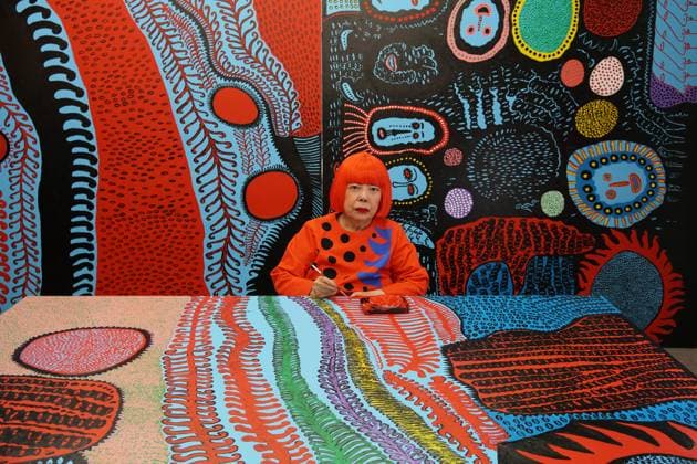 Kusama: Infinity (2018) - filmstill Kusama: Infinity (2018) Portrait of Yayoi Kusama in her studio. Courtesy of David Zwirner, New York; Ota Fine Arts, Tokyo Singapore Shanghai; Victoria Miro, London; YAYOI KUSAMA Inc. - - - EDITORIAL USE ONLY Copyright: xYayoixKusama.x