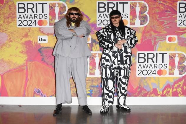 BRIT Awards 2024 LONDON, ENGLAND - MARCH 02: Robin Schulz and Oliver Tree attending the BRIT Awards 2024 at Magazine, Greenwich on March 02, 2024 in London, England CAP MAR MAR Great Britain Copyright: xMartinxHarris CapitalxPicturesx