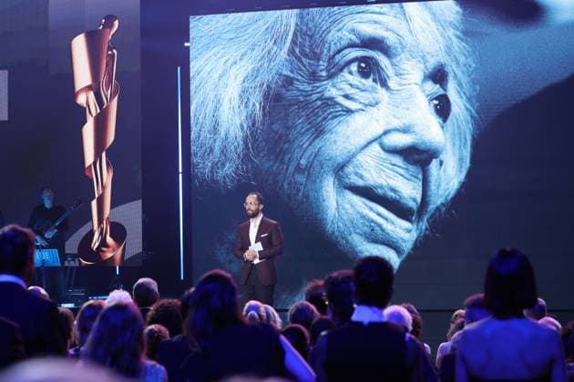 Bilder des Jahres 2025, Entertainment 05 Mai Entertainment Themen der Woche KW19 Entertainment Bilder des Tages Igor Levit Laudator BESTE FILMMUSIK Trauerede für Margot Friedländer bei Verleihung DEUTSCHER FILMPREIS 2025 in Berlin Copyright: xEventpressxFuhrx