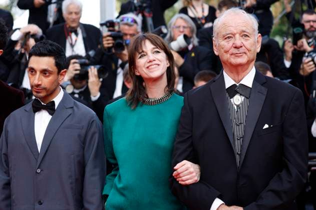 Bilder des Jahres 2025, Entertainment 05 Mai Entertainment Themen der Woche KW20 Entertainment Bilder des Tages Riz Ahmed, Charlotte Gainsbourg und Bill Murray bei der Premiere des Kinofilms The Phoenician Scheme Der phönizische Meisterstreich auf dem Festival de Cannes 2025 78. Internationale Filmfestspiele von Cannes im Palais des Festivals. Cannes, 18.05.2025