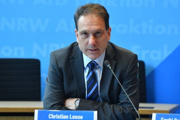 Pressekonferenz AfD NRW am 20.05.2025 im Landtag in Düsseldor Christian Loose MdL, wirtschaftspolitischer Sprecher