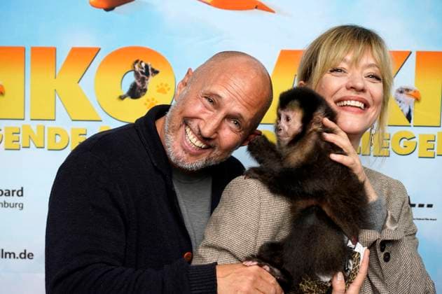 Bilder des Jahres 2025, Entertainment 05 Mai Entertainment Themen der Woche KW21 Entertainment Bilder des Tages Benno Fürmann und Heike Makatsch bei der Premiere des Kinoflims Akiko - der fliegende Affe im Filmtheater am Friedrichshain. Berlin, 25.05.2025