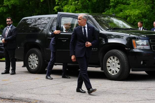 May 26, 2025, Ottawa, On, CANADA: Prime Minister Mark Carney arrives at Rideau Hall in Ottawa during a royal visit on Monday, May 26, 2025. Ottawa CANADA  - ZUMAc35_ 20250526_zaf_c35_157 Copyright: xSeanxKilpatrickx
