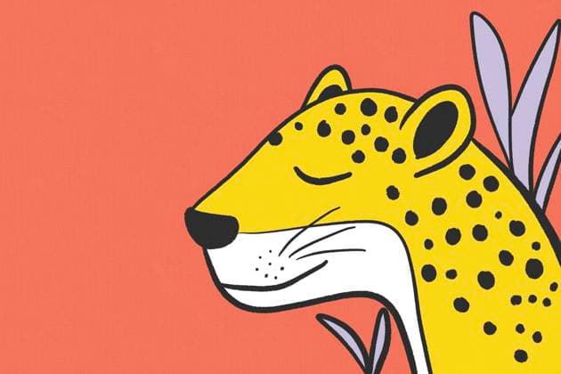 Illustration featuring a serene animal on a vibrant red summer background. The playful colors and simplistic design evoke a sense of warmth and cheerfulness, perfect for creative projects Model Released HodeiUnzueta_ID29127_889596_014 Copyright: xHodeixUnzuetax RECORD DATE NOT STATED