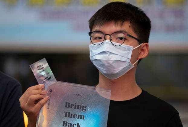 October 20, 2020, Hong Kong, China: Pro-democracy activist and politician Joshua Wong was brought from prison to court for a mention after being charged under Hong Kong National Security Law with conspiring to collude with foreign forces to endanger national security.? According to the prosecution™s summary, Wong allegedly conspired with fellow activist Nathan Law and others whose identities are unknown to urge foreign governments, institutions or individuals to impose sanctions on China and Hong Kong between July and November 2020. Hong Kong China - ZUMAs197 20201020_aab_s197_001 Copyright: xMayxJamesx