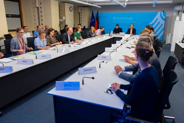 Bilder des Jahres 2025, News 06 Juni News Themen der Woche KW24 News Bilder des Tages Sitzung des Krisenstabes der Bundesregierung im Auswaertigen Amt zum Konflikt zwischen Israel und dem Iran. Berlin, 14.06.2025. Fotografiert im Auftrag des Auswaertigen Amtes Berlin Deutschland Copyright: xThomasxImo AAx