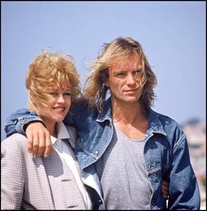 ARCHIVES - MELANIE GRIFFITH ET LE CHANTEUR STING AU FESTIVAL DE CANNES POUR MILAGRO EN 1988 Cannes France Copyright: xLAURENTxSOLAx xBESTIMAGExLAURENTxSOLAx xBESTIMAGEx