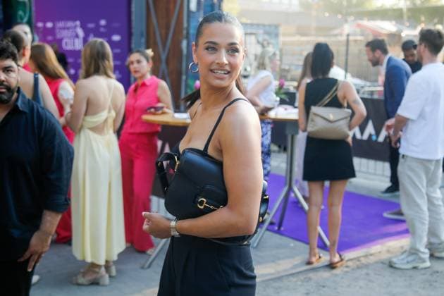 Berlin Fashion Week: LASCANA Fashion Show Berlin, 2.7.2025 Amira Aly bei der Ankunft zur LASCANA Fashion Show im Rahmen der Fashion Week in Berlin Berlin Copyright: xMatthiasxGränzdörferx