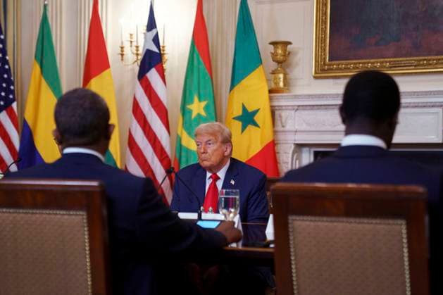 White House Coverage US President Donald Trump during a meeting with African leaders at the White House, Washington, DC, USA, 09 July 2025. President Trump is meeting with the leaders of Gabon, Guinea-Bissau, Liberia, Mauritania and Senegal at the White House to discuss trade. EPA WILL OLIVER POOL WASHINGTON DC United States  Copyright: xPool ABACAx