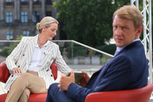 Bilder des Jahres 2025, News 07 Juli Berlin, Deutschland, 20.07.2025: ARD-Sommerinterview: Alice Weidel (AfD) im Gespräch mit Markus Preiß, Leiter ARD-Hauptstadtstudio Copyright: xdtsxNachrichtenagenturx dts_76693