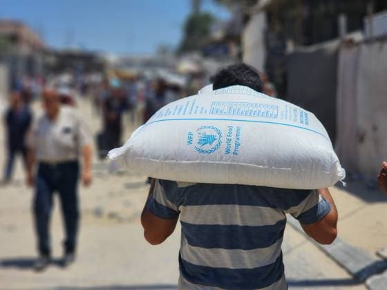 News Bilder des Tages WFP distributes flour aid to Palestinians struggling with hunger in Gaza KHAN YUNIS, GAZA - JULY 23: Palestinians, struggling with hunger amid ongoing Israeli attacks, carry the bags of flour they received at the aid distribution point distributed by the World Food Programme (WFP) in Khan Yunis, Gaza on July 23, 2025. Hani Alshaer Anadolu Khan Yunis Gaza. Editorial use only. Please get in touch for any other usage.  Copyright: x2025xAnadoluxHanixAlshaerx