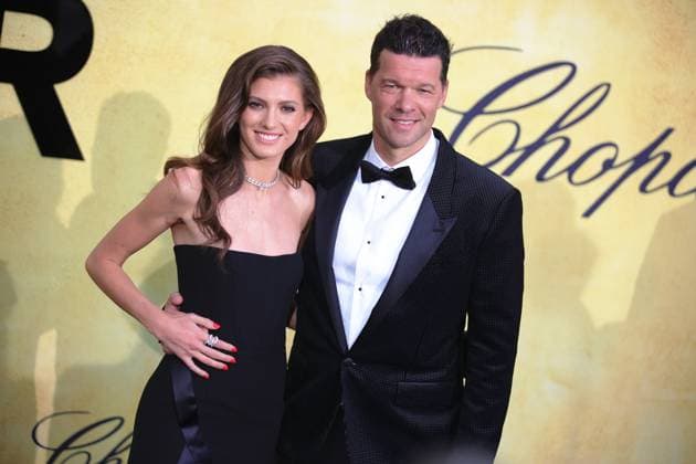 78th Cannes Film Festival - amfAR Gala Cannes red carpet CAP D ANTIBES, FRANCE - MAY 22: Internet celebrity Sophia Schneiderhan and german ex-soccer player Michael Ballack arrive to the amfAR Gala Cannes during the 78th edition of the Cannes Film Festival in Antibes, France on May 22, 2025. Ile-de-France France. Editorial use only. Please get in touch for any other usage.  Copyright: x2025xAnadoluxMarcoxBaradax
