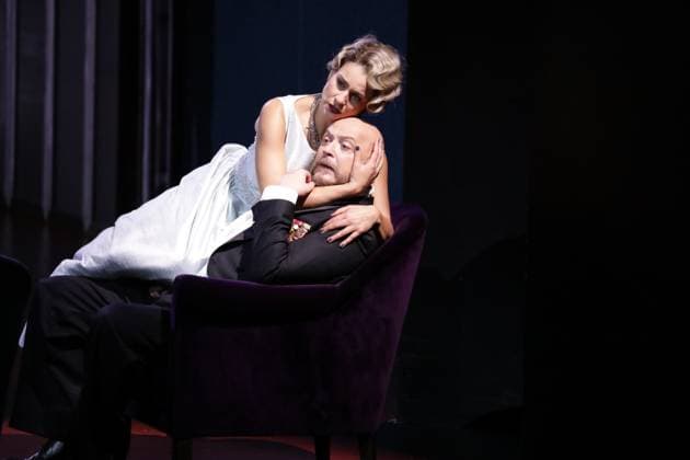 Entertainment Themen der Woche KW32 Salzburger Festspiele 2025 Vladislav Sulimsky als Macbeth und Asmik Grigorian als Lady Macbeth bei der Fotoprobe für die Oper Macbeth von Giuseppe Verdi am 4. August 2025 im Großen Festspielhaus.