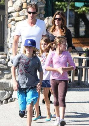 Rande Gerber, Presley Gerber, Kaia Gerber and Cindy Crawford stop by Starbucks after a bicycle ride in Malibu Los Angeles, California - 14.11.09 * MAN CHARGED OVER CRAWFORD AND GERBER EXTORTION PLOT Cops in the U.S. have launched an international manhunt after charging a suspect over an attempt to extort $100,000 (Â£62,500) from CINDY CRAWFORD and her husband RANDE GERBER. Gerber paid Edis Kayalar, the acquaintance of a former nanny, $1,000 (Â£625) to keep a controversial snap of their young daughter bound to a chair in revealing clothing away from the media and internet. But Kayalar threatened to sell the picture to the press for $500,000 (Â£312,500) before he was deported to his native Germany in September (09). He continued his threats WENN 2655200.jpg