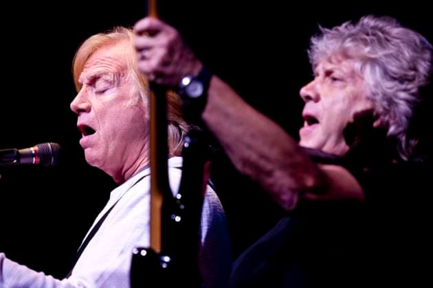 The Moody Blues Perform in Canada SEP 22 2011: Justin Hayward(L) & John Lodge(R) of the Moody Blues perform live at Scotiabank Place in Ottawa, Ontario, Canada. Copyright: xLeonxT.xSwitzerx
