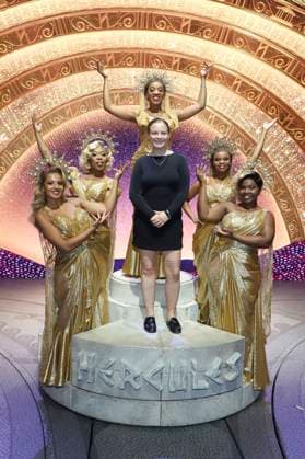 Jasna Fritzi Bauer beim Besuch des Musicals Hercules im Stage Theater Neue Flora. Hamburg, 13.08.2025