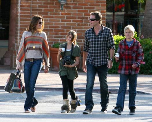 Cindy Crawford and husband Rande Gerber out and about in Cross Creek with their children Presley and Kaia Malibu, California - 04.12.11 WENN 3641379.jpg