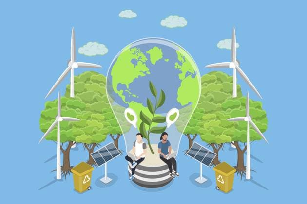 3D Isometrische flache Illustration von Save The World, die ESG und grüne Geschäftspolitik einbezieht 3D Isometric Flat Illustration of Save The World, Embracing ESG and Green Business Policies Copyright: imageBROKER AnastasiiaxTorianyk ibxplw14947274
