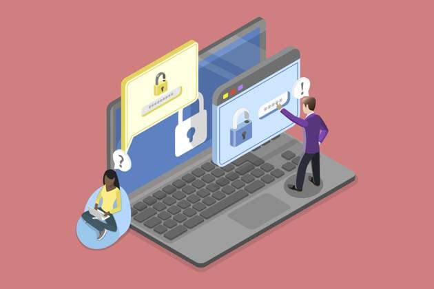 Isometrische 3D Flachdarstellung der digitalen Verifizierung, sichere Zwei Faktor Authentifizierung 3D Isometric Flat Illustration of Digital Verification, Secure Two-factor Authentication Copyright: imageBROKER AnastasiiaxTorianyk ibxplw14947450.jpg
