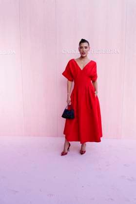 September 18, 2025, Madrid, Madrid, Spain: Michelle Salas attends Carolina Herrera s Spring-Summer 2026 collection at Plaza Mayor on September 18, 2025 in Madrid, Spain Madrid Spain - ZUMAg15_ 20250918_zaf_g15_139 Copyright: xJackxAbuinx
