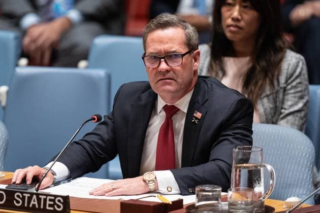 September 23, 2025, Bronx, New York, USA: Ambassador Michael Waltz of United States speaks during ministerial meeting The situation in the Middle East, including the Palestinian question at UN Headquarters in New York, NY on September 23, 2025 Bronx USA - ZUMAr339 20250923_znp_r339_022 Copyright: xLevxRadinx