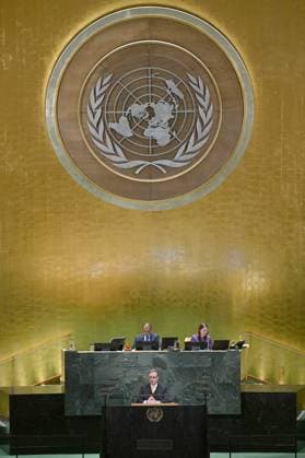 Belgian Prime Minister Bart De Wever and delivers a speech during the Assemblys General Debate during the week of the 80th session of the United Nations General Assembly (UNGA80), in New York City, United States of America, Thursday 25 September 2025.  TONYxBEHAR 135287593
