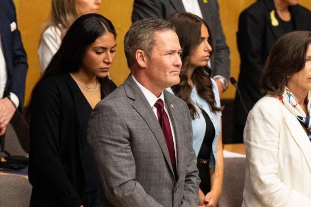September 30, 2025, Bronx, New York, USA: Ambassador Michael Waltz observes moment of silence commemoration ceremony at UN Headquarters in New York, NY on September 30, 2025 to mark horrific terrorist attack of October 7 by Hamas. Focus of ceremony was to honor the women who stepped forward when the world stood still. Bronx USA - ZUMAr339 20250930_znp_r339_028 Copyright: xLevxRadinx